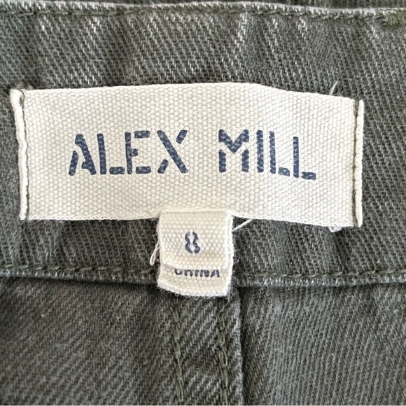 Alex Mill 9th Street Pant, Duffle Bag Olive, Size 8, Pigment Dyed Cotton Twill - Picture 4 of 7
